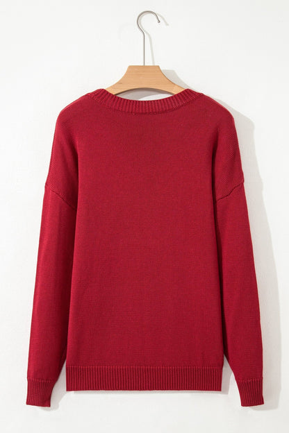 Jade Christmas Drop Shoulder Sweater - Hello Beautiful BoutiqueSweatersThreaded Pear