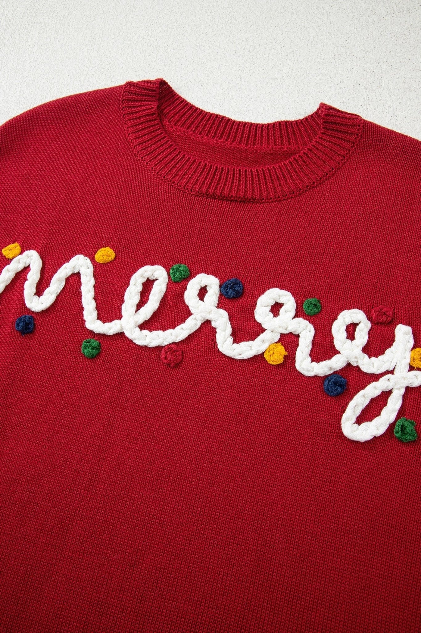 Jade Christmas Drop Shoulder Sweater - Hello Beautiful BoutiqueSweatersThreaded Pear