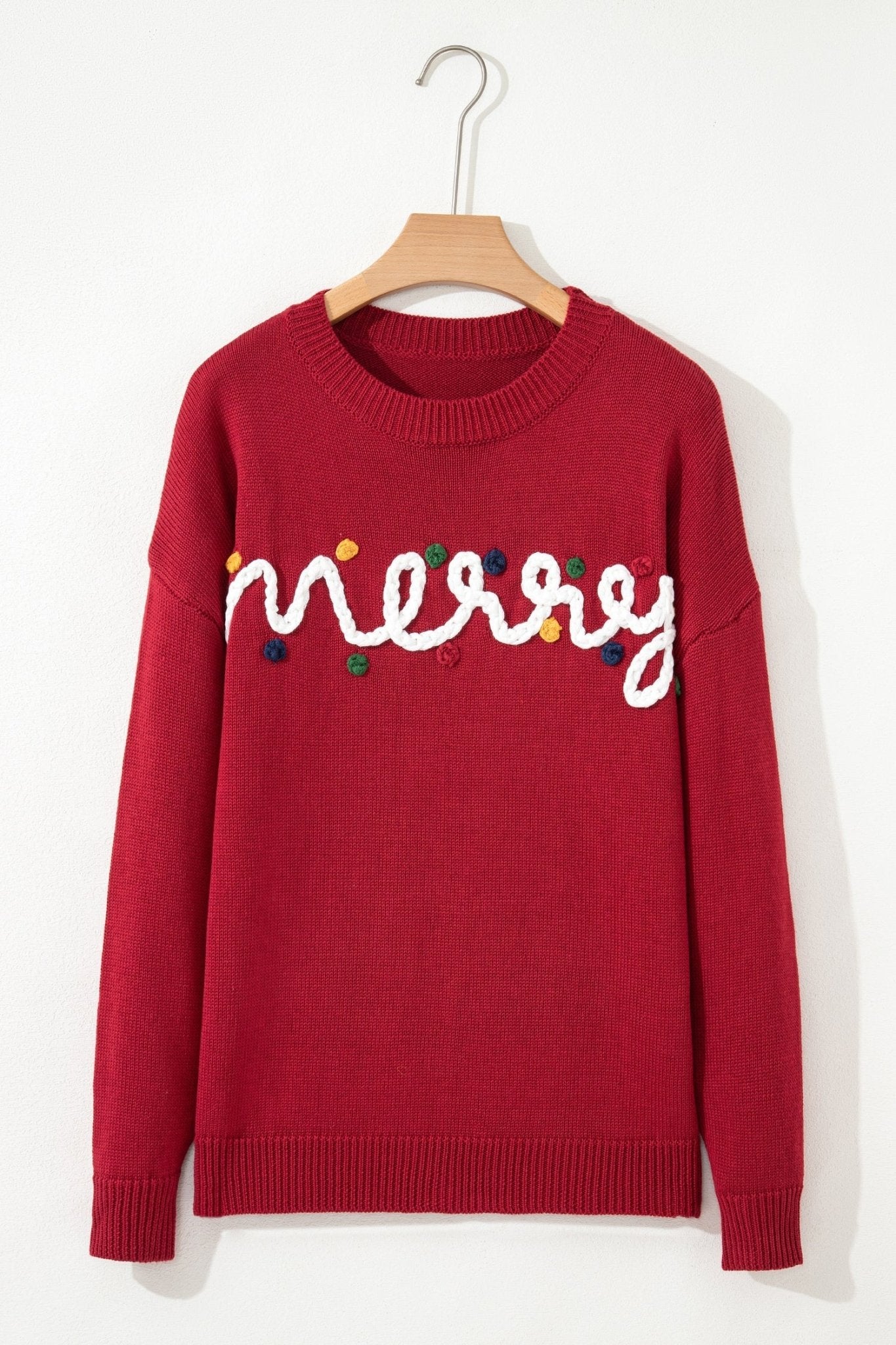 Jade Christmas Drop Shoulder Sweater - Hello Beautiful BoutiqueSweatersThreaded Pear
