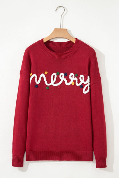 Jade Christmas Drop Shoulder Sweater - Hello Beautiful BoutiqueSweatersThreaded Pear