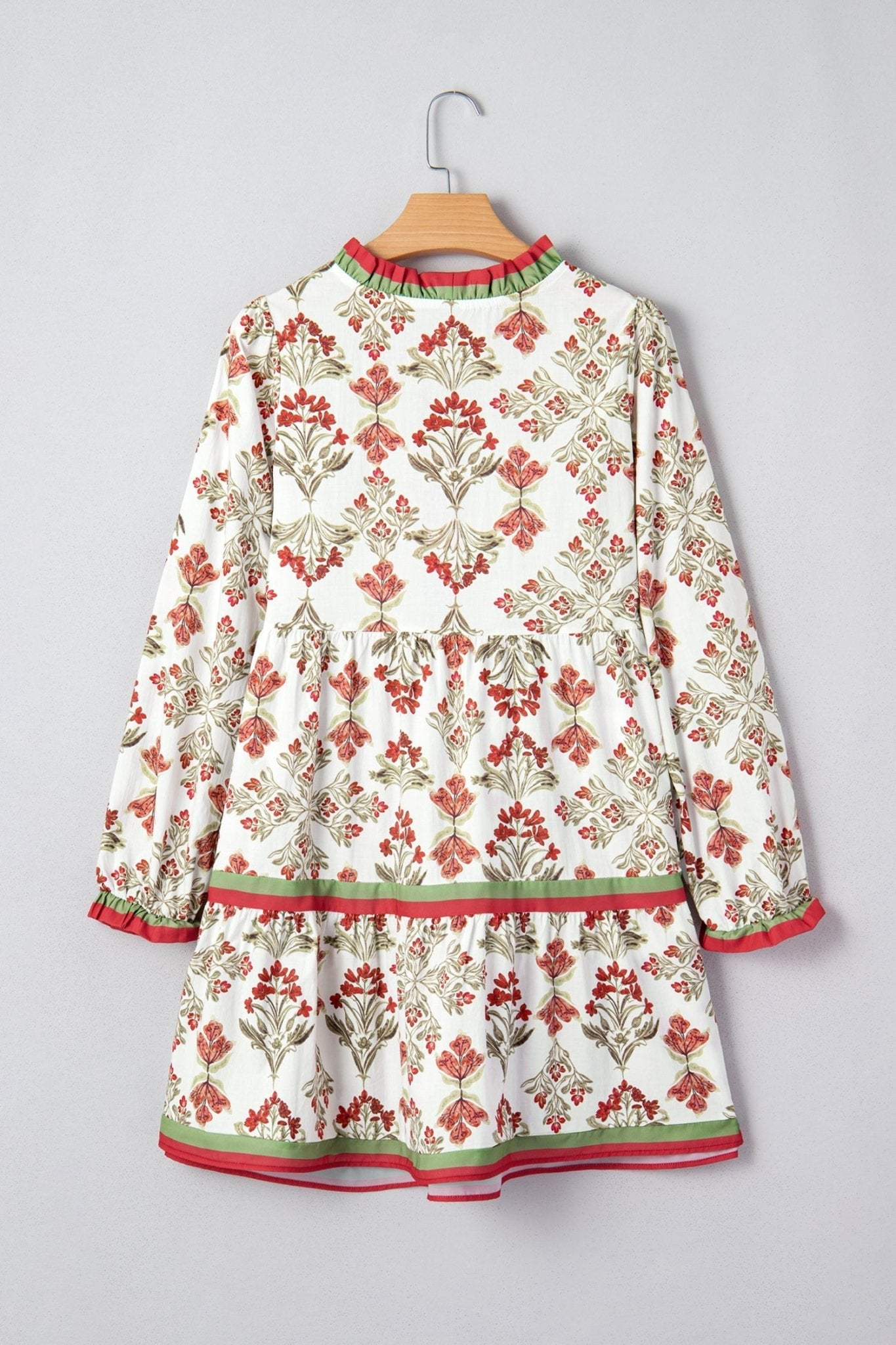 Jade Long Sleeve Flared Dress - Hello Beautiful BoutiqueFloral DressesThreaded Pear