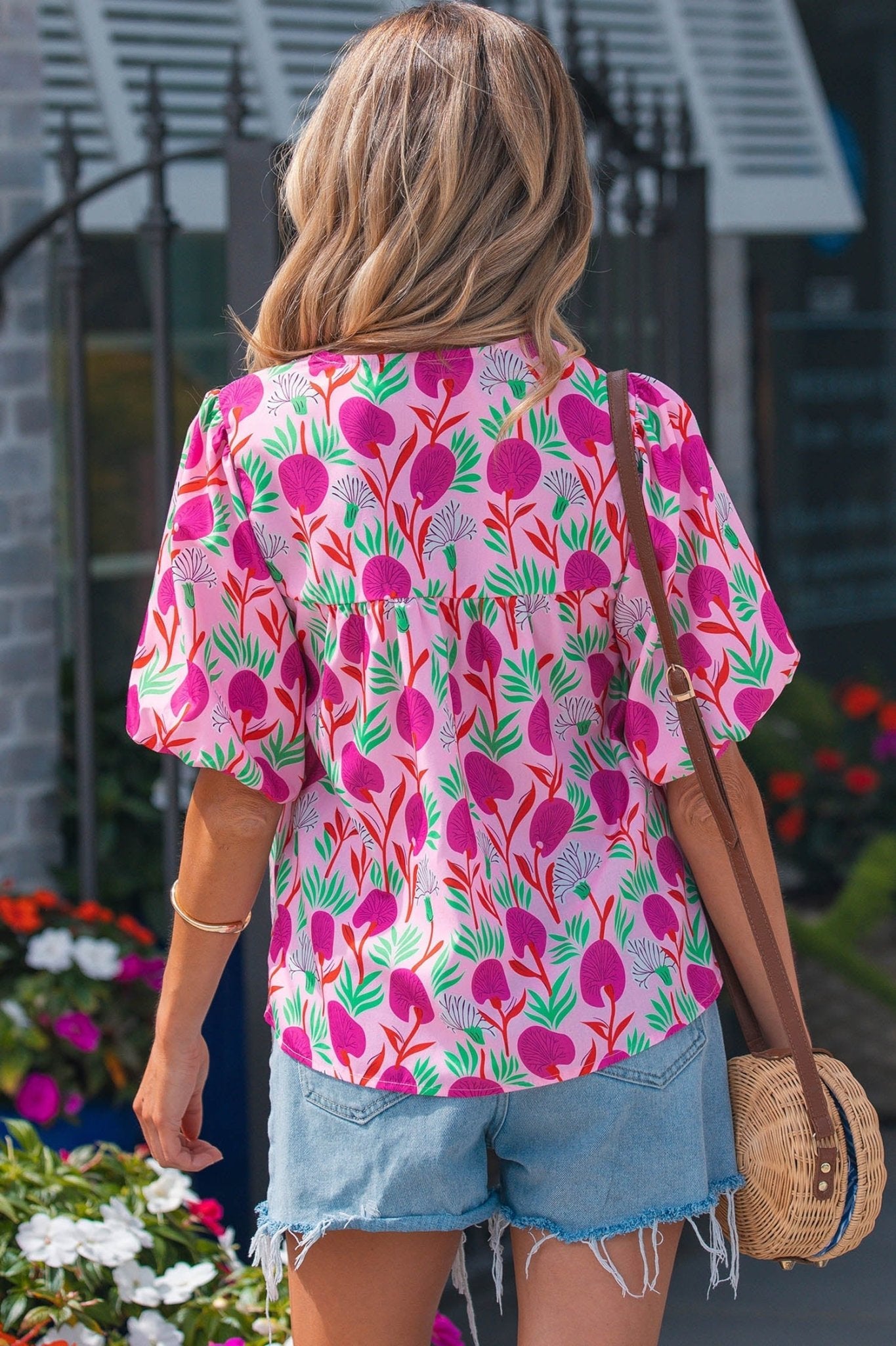 Jade Patchwork Tassel Tie Blouse - Hello Beautiful BoutiqueBlouses & ShirtsThreaded Pear