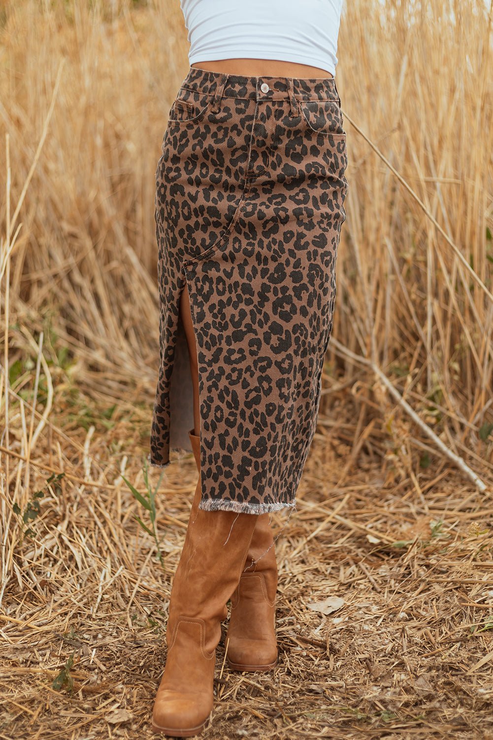 Jadecara Frayed Midi Skirt - Hello Beautiful BoutiqueSkirts & PetticoatThreaded Pear