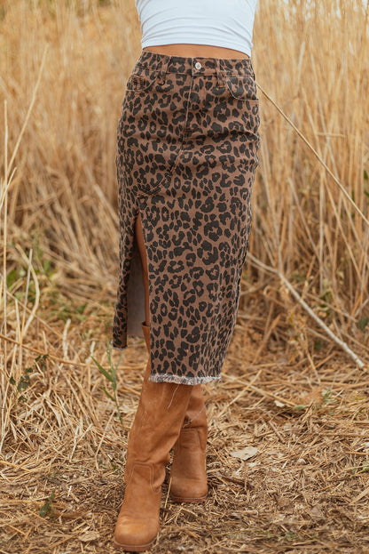 Jadecara Frayed Midi Skirt - Hello Beautiful BoutiqueSkirts & PetticoatThreaded Pear