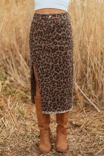 Jadecara Frayed Midi Skirt - Hello Beautiful BoutiqueSkirts & PetticoatThreaded Pear