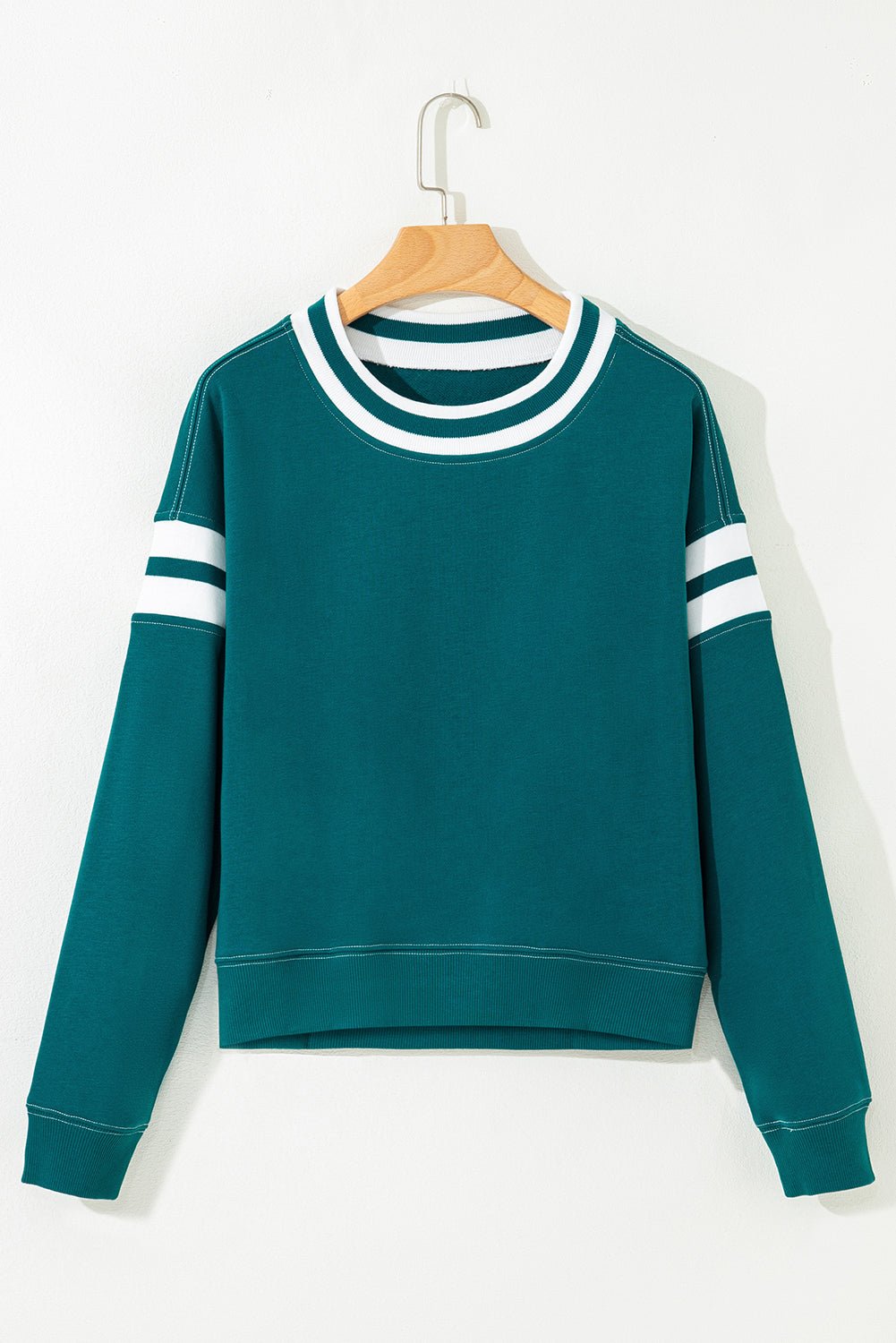 Jadeita Patchwork Drop Shoulder Sweatshirt - Hello Beautiful BoutiqueSweatshirts & HoodiesThreaded Pear