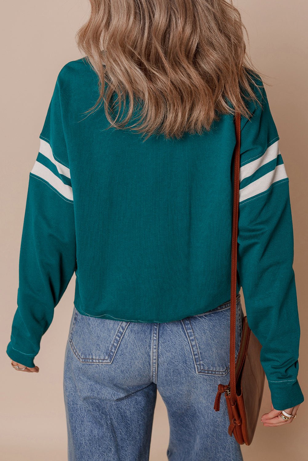 Jadeita Patchwork Drop Shoulder Sweatshirt - Hello Beautiful BoutiqueSweatshirts & HoodiesThreaded Pear