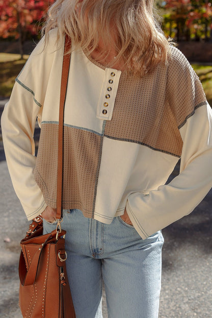 Jaliyah Knit Stitch Detail Long Sleeve Top - Hello Beautiful BoutiqueLong Sleeve TopsThreaded Pear
