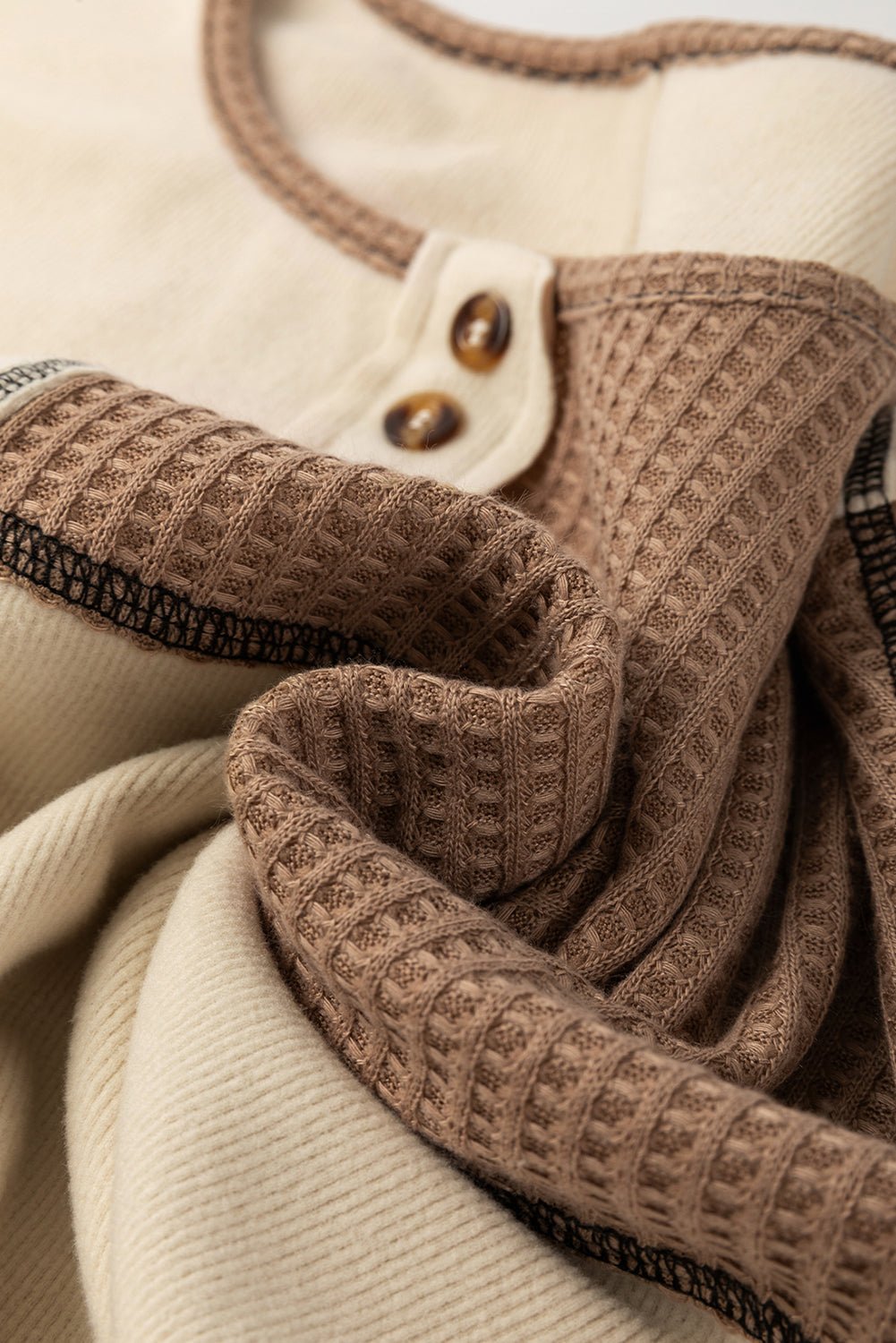 Jaliyah Knit Stitch Detail Long Sleeve Top - Hello Beautiful BoutiqueLong Sleeve TopsThreaded Pear
