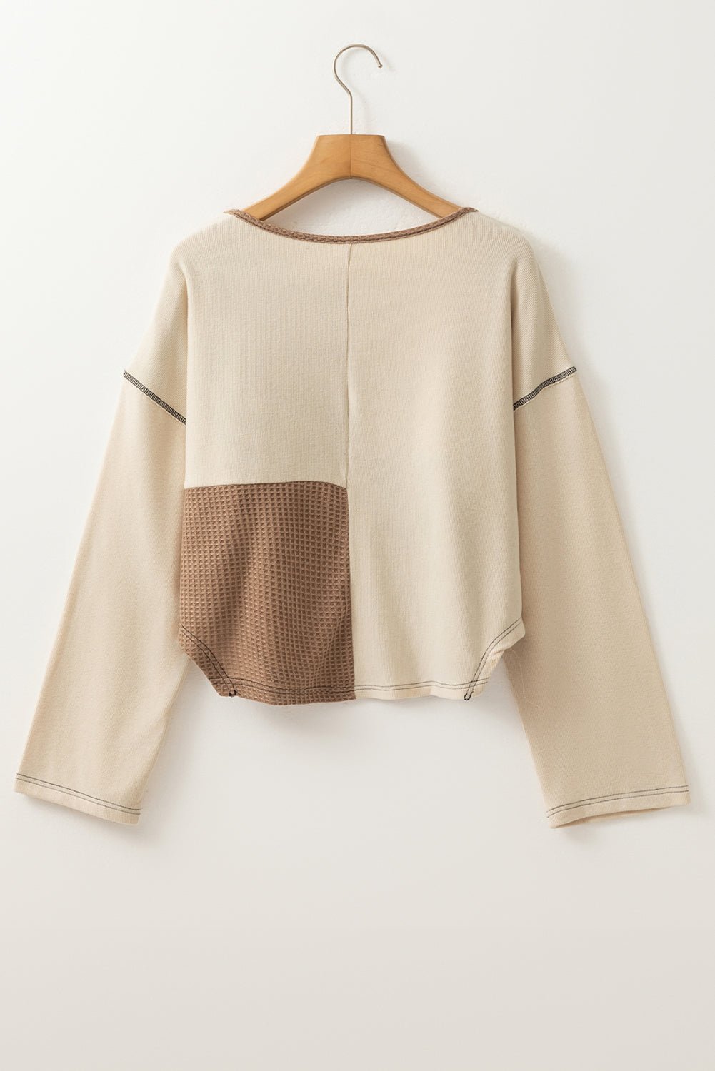 Jaliyah Knit Stitch Detail Long Sleeve Top - Hello Beautiful BoutiqueLong Sleeve TopsThreaded Pear