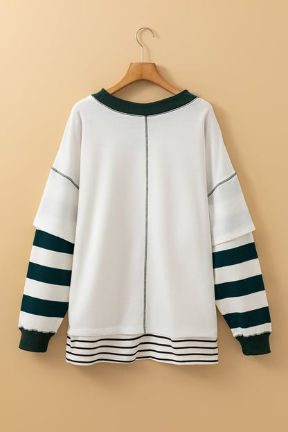 Janiyah Fake 2 Piece Sweatshirt - Hello Beautiful BoutiqueSweatshirts & HoodiesThreaded Pear