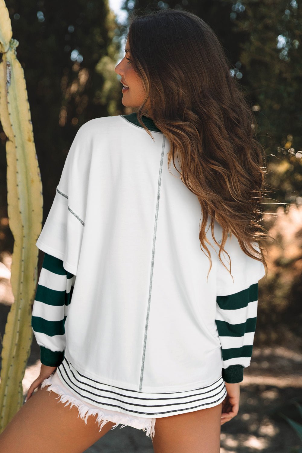 Janiyah Fake 2 Piece Sweatshirt - Hello Beautiful BoutiqueSweatshirts & HoodiesThreaded Pear
