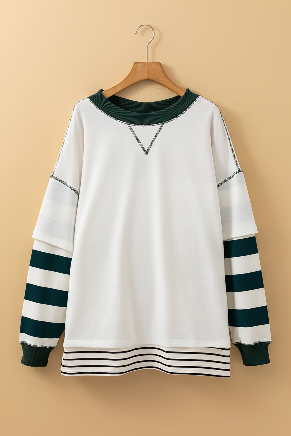 Janiyah Fake 2 Piece Sweatshirt - Hello Beautiful BoutiqueSweatshirts & HoodiesThreaded Pear