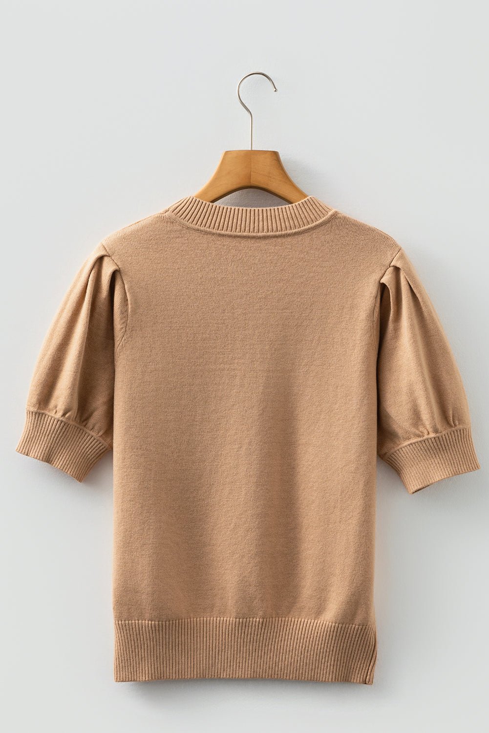 Jasmine Short Puff Sleeve Sweater - Hello Beautiful BoutiqueShort Sleeve SweatersThreaded Pear