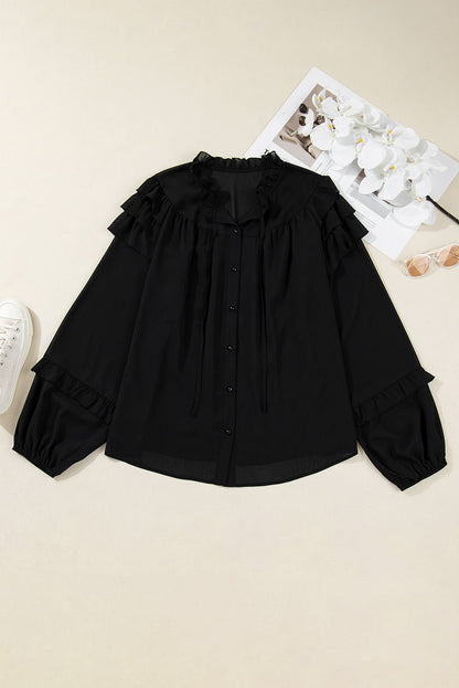 Jaycee Sleeve Chiffon Elegant PLUS Shirt - Hello Beautiful BoutiquePlus Size Blouses & ShirtsThreaded Pear