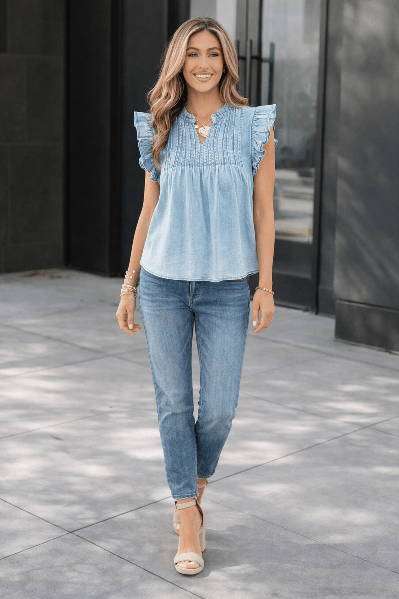 Jayla Detail Vintage Washed Top - Hello Beautiful BoutiqueTops & TeesThreaded Pear