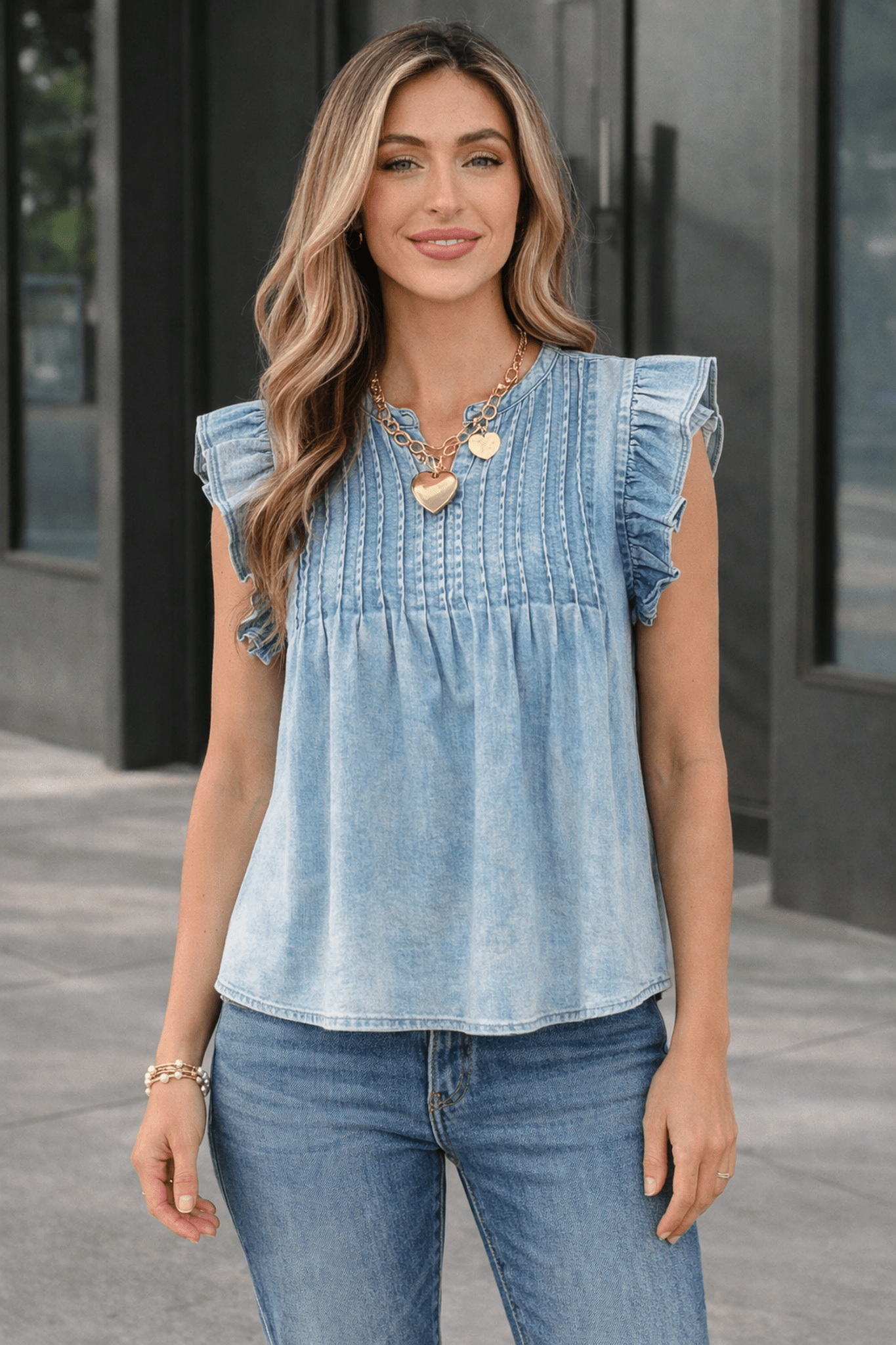 Jayla Detail Vintage Washed Top - Hello Beautiful BoutiqueTops & TeesThreaded Pear