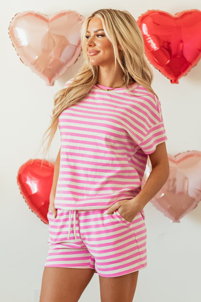 Jayla Stripe T Shirt - Hello Beautiful BoutiqueShort SetsThreaded Pear