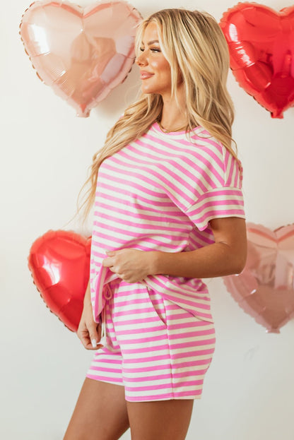 Jayla Stripe T Shirt - Hello Beautiful BoutiqueShort SetsThreaded Pear