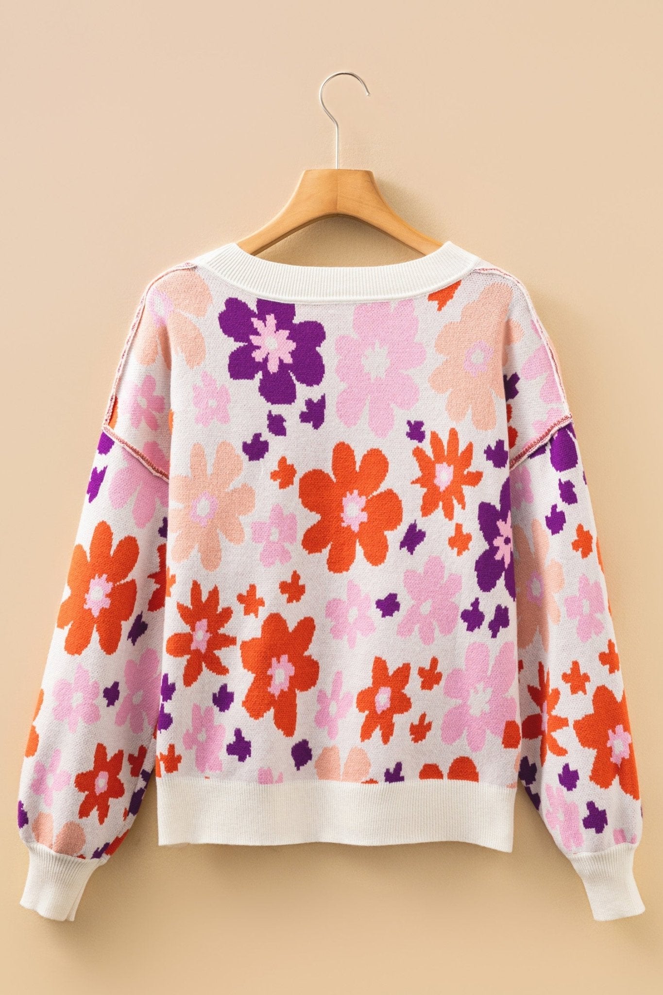 Jaylani Pattern Drop Shoulder Sweater - Hello Beautiful BoutiqueSweatersThreaded Pear