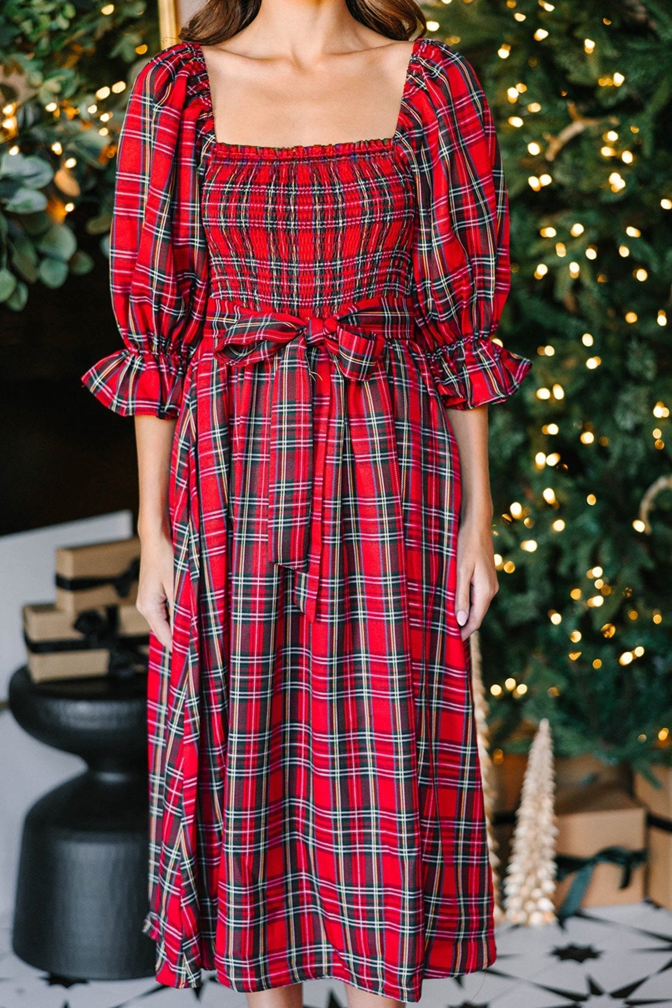 Jazmin Waist Flared Midi Dress - Hello Beautiful BoutiqueMidi DressesThreaded Pear