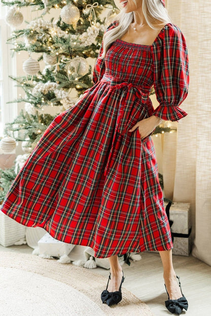 Jazmin Waist Flared Midi Dress - Hello Beautiful BoutiqueMidi DressesThreaded Pear
