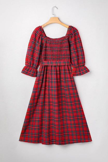 Jazmin Waist Flared Midi Dress - Hello Beautiful BoutiqueMidi DressesThreaded Pear