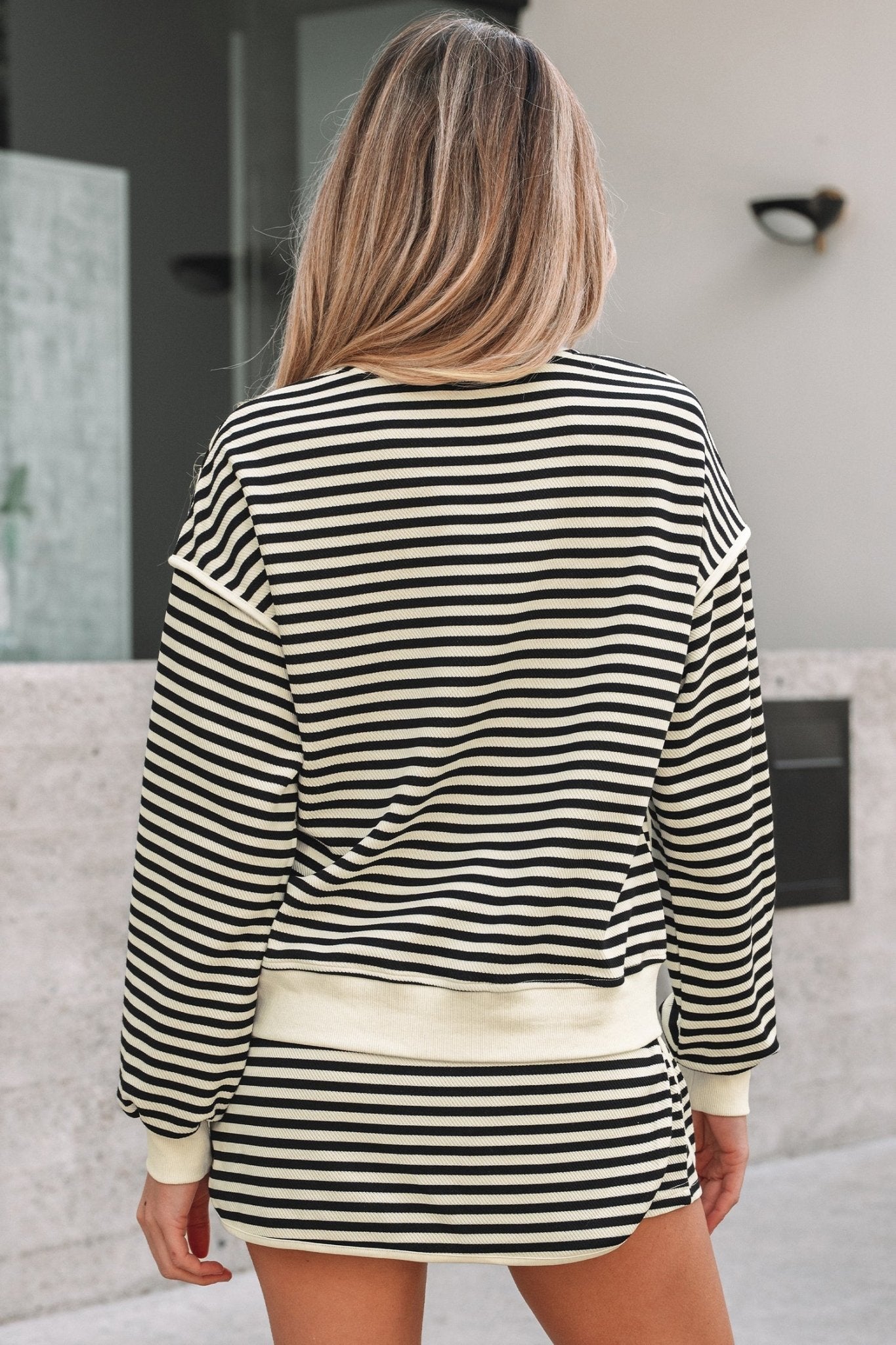 Jessica Drop Shoulder Pullover Top & Skirt Set - Hello Beautiful BoutiqueTwo Piece DressesThreaded Pear