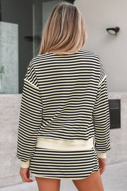 Jessica Drop Shoulder Pullover Top & Skirt Set - Hello Beautiful BoutiqueTwo Piece DressesThreaded Pear
