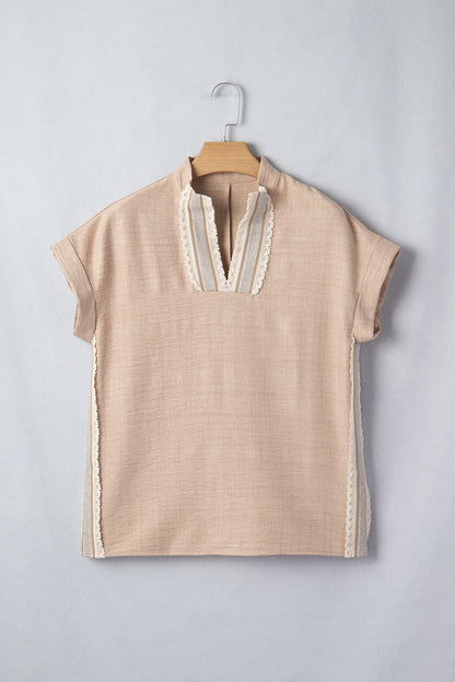 Jessica Rolled Short Sleeve Blouse - Hello Beautiful BoutiqueBlouses & ShirtsThreaded Pear