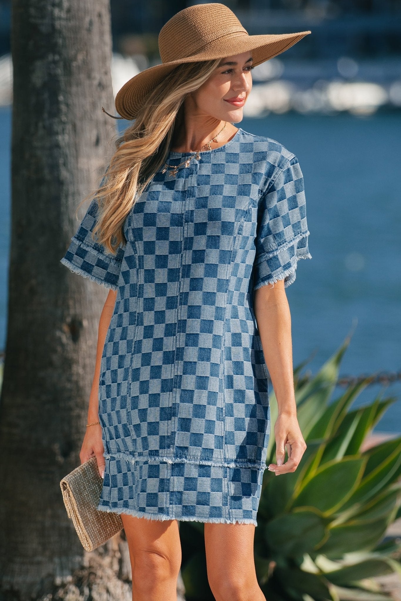 Jessie Hem Checkered Mini Dress - Hello Beautiful BoutiqueMini DressesThreaded Pear