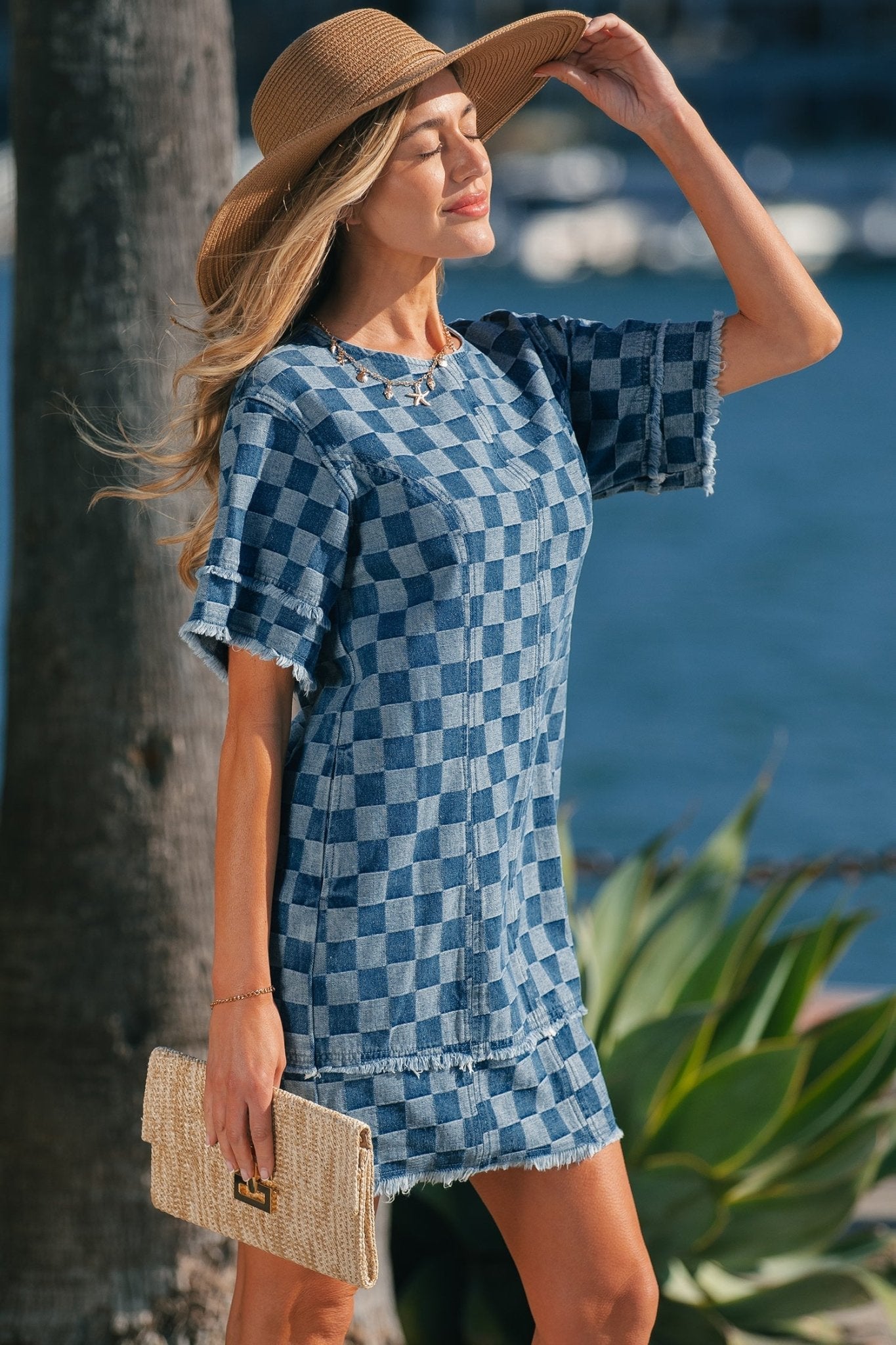 Jessie Hem Checkered Mini Dress - Hello Beautiful BoutiqueMini DressesThreaded Pear