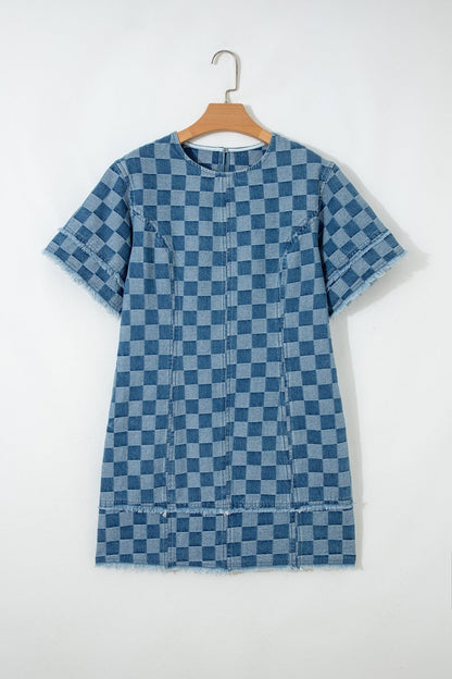 Jessie Hem Checkered Mini Dress - Hello Beautiful BoutiqueMini DressesThreaded Pear