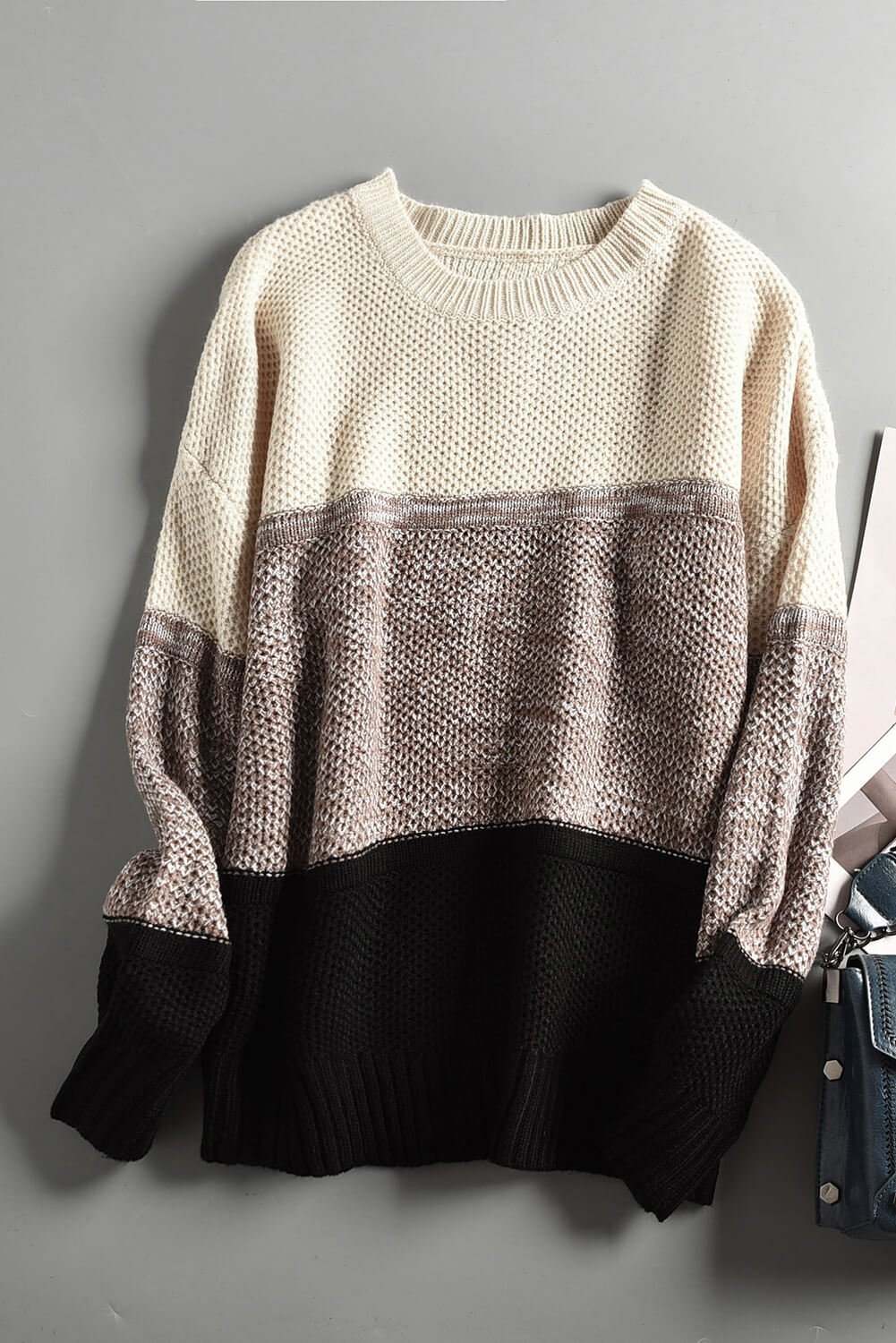 Jianna Netted Texture Pullover Sweater - Hello Beautiful BoutiqueSweatersThreaded Pear