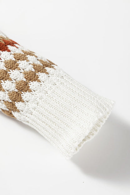 Jimena Patterned Drop Shoulder Sweater - Hello Beautiful BoutiqueSweatersThreaded Pear