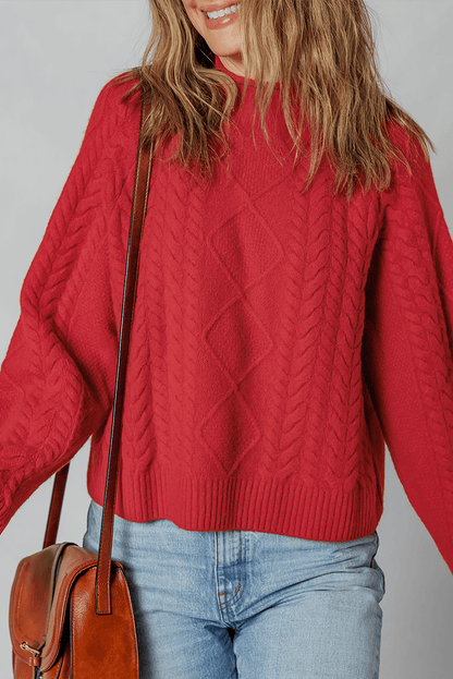 Joanna Cable Knit Baggy Sweater - Hello Beautiful BoutiqueSweatersThreaded Pear