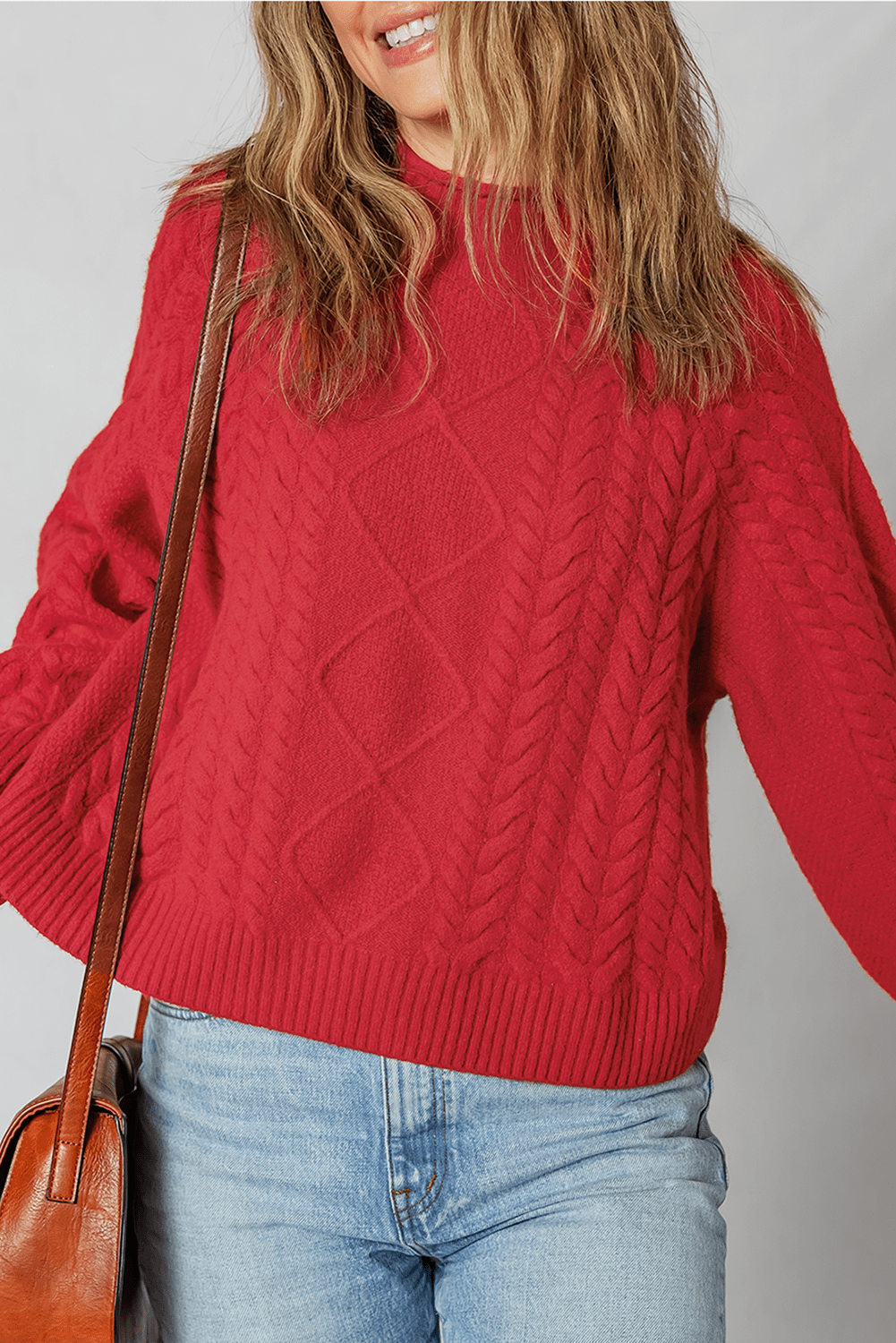 Joanna Cable Knit Baggy Sweater - Hello Beautiful BoutiqueSweatersThreaded Pear