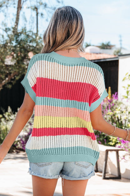 Joelle Knit Short Sleeve Sweater - Hello Beautiful BoutiqueShort Sleeve SweatersThreaded Pear