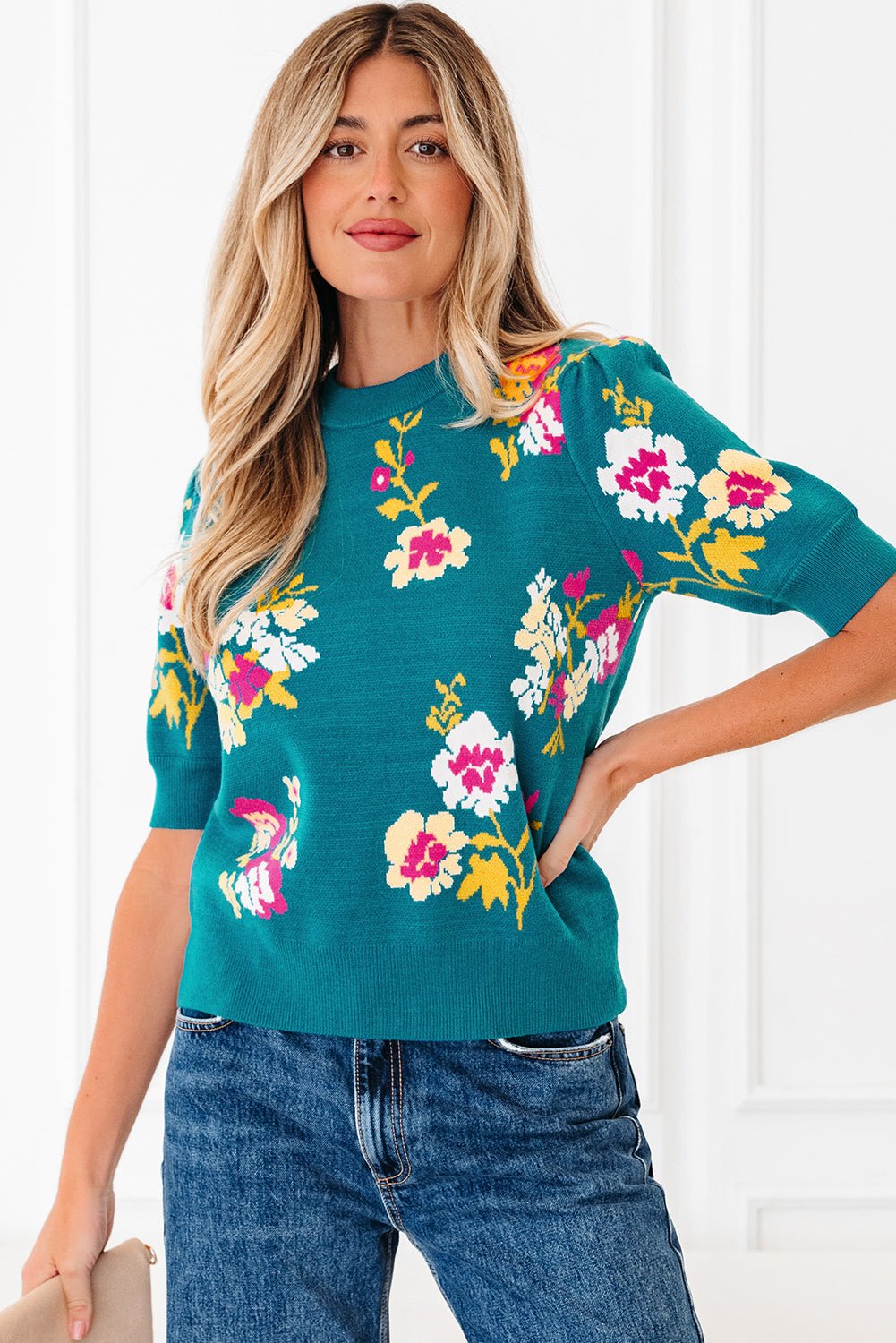 Joelle Sleeve Knitted Top - Hello Beautiful Boutique15% OFFThreaded Pear