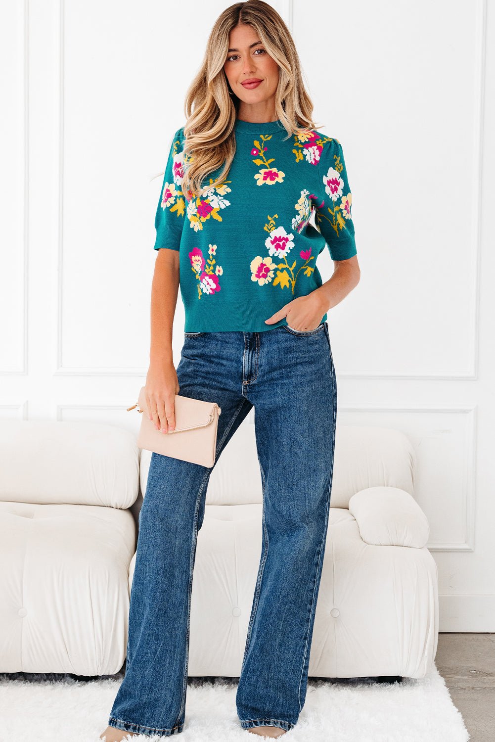 Joelle Sleeve Knitted Top - Hello Beautiful Boutique15% OFFThreaded Pear