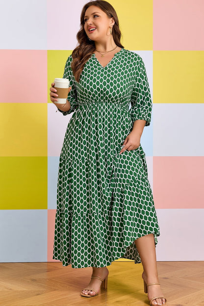 Johanna Ruffle Hem Casual PLUS Dress - Hello Beautiful BoutiquePlus Size Maxi DressesThreaded Pear