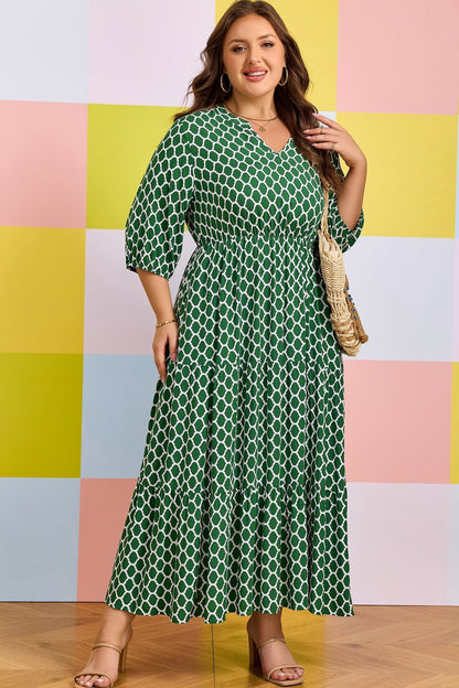 Johanna Ruffle Hem Casual PLUS Dress - Hello Beautiful BoutiquePlus Size Maxi DressesThreaded Pear