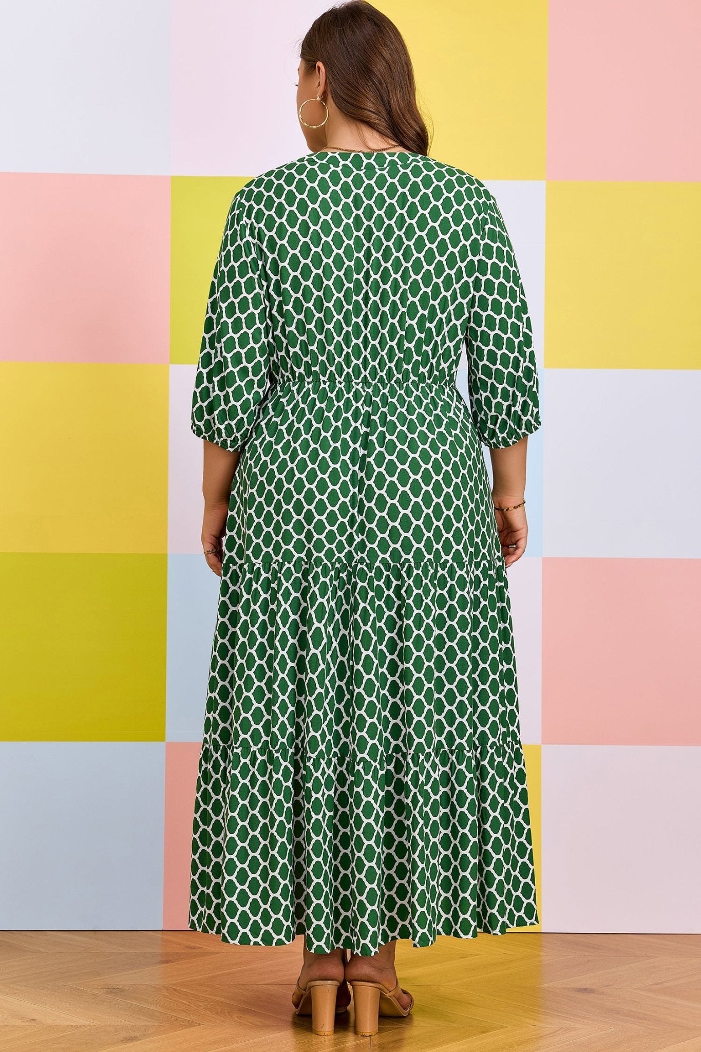 Johanna Ruffle Hem Casual PLUS Dress - Hello Beautiful BoutiquePlus Size Maxi DressesThreaded Pear