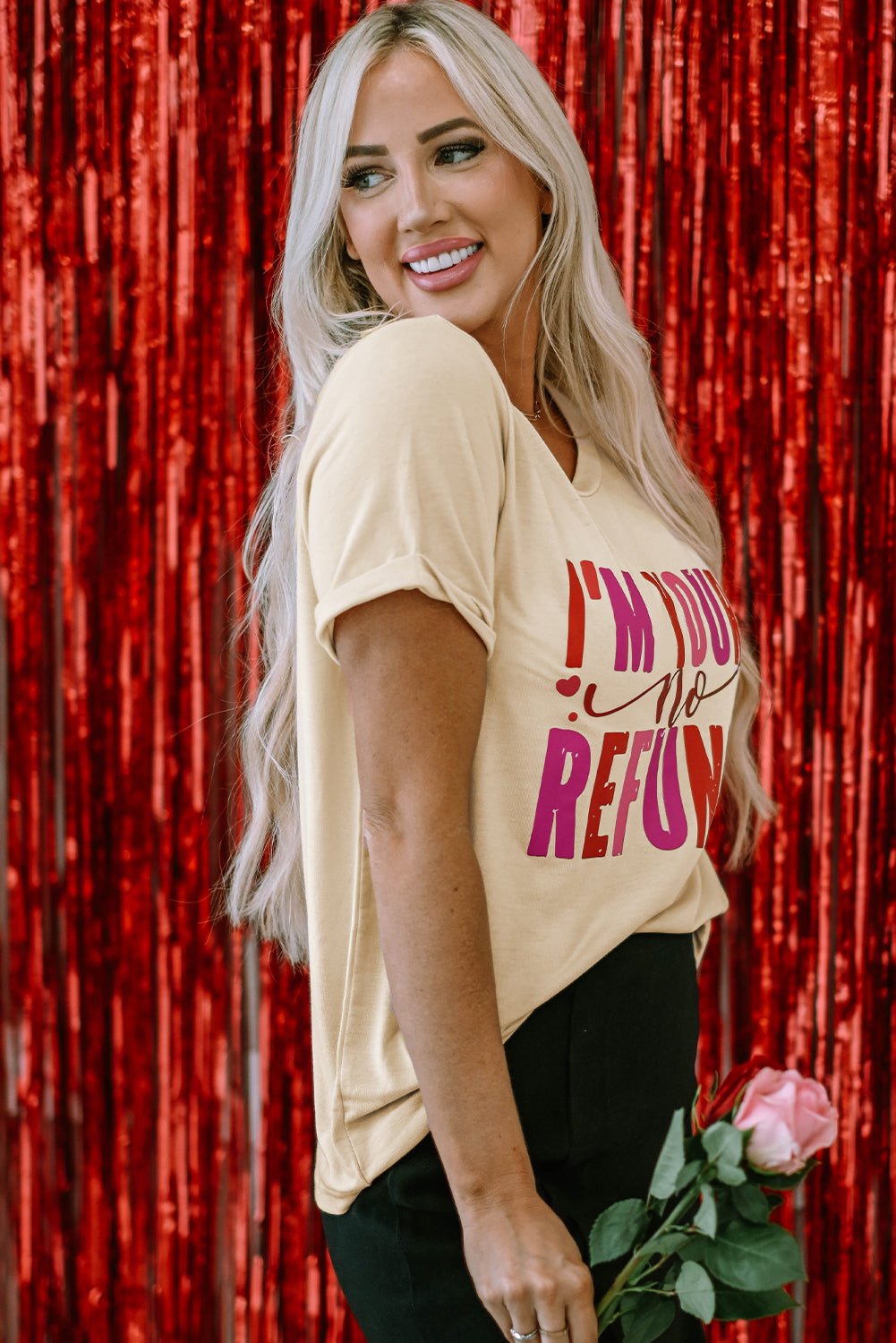 Jordyn No Refunds Graphic Tee - Hello Beautiful BoutiqueGraphic TeesThreaded Pear