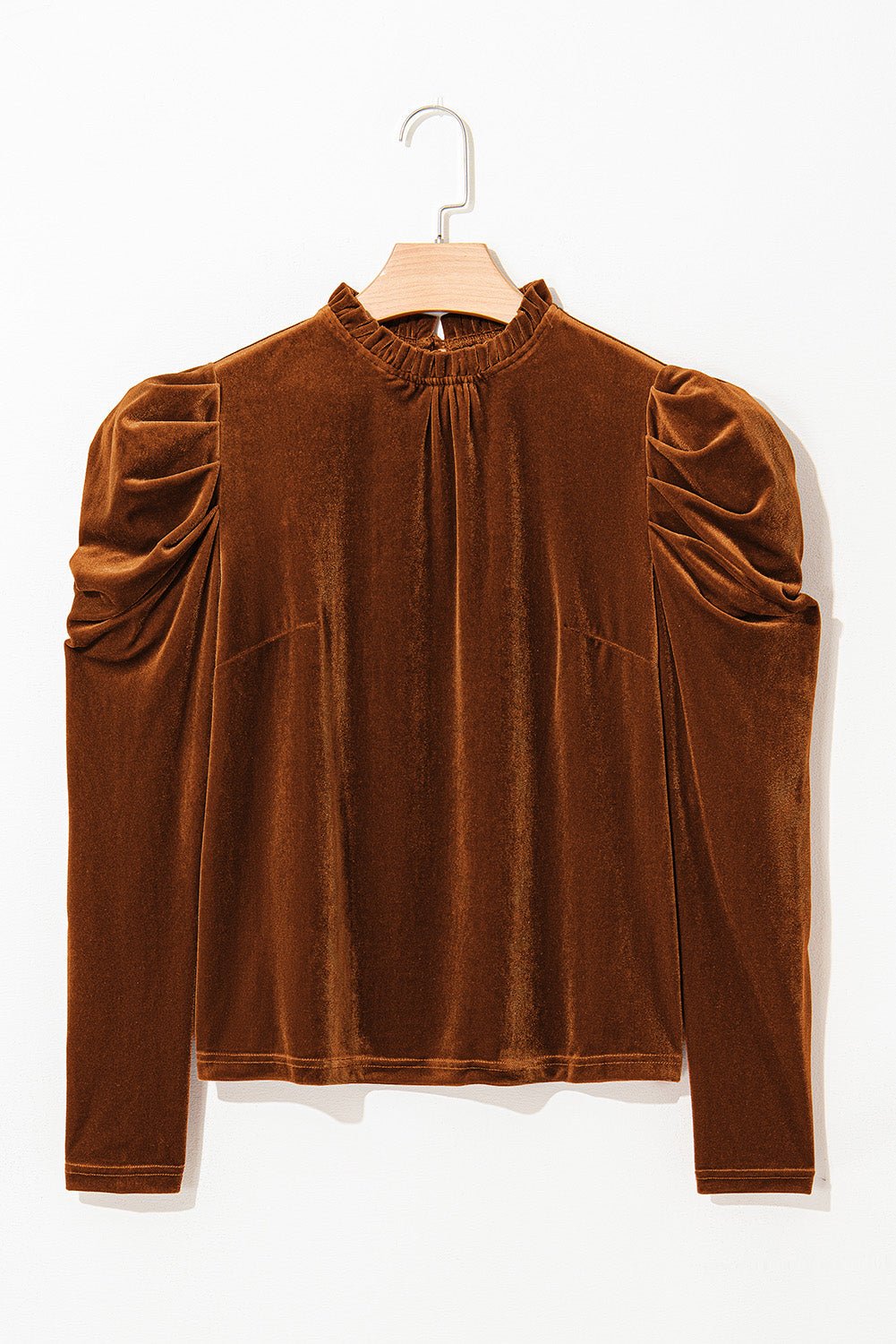 Josephine Puff Sleeve Velvet Top - Hello Beautiful BoutiqueLong Sleeve TopsThreaded Pear