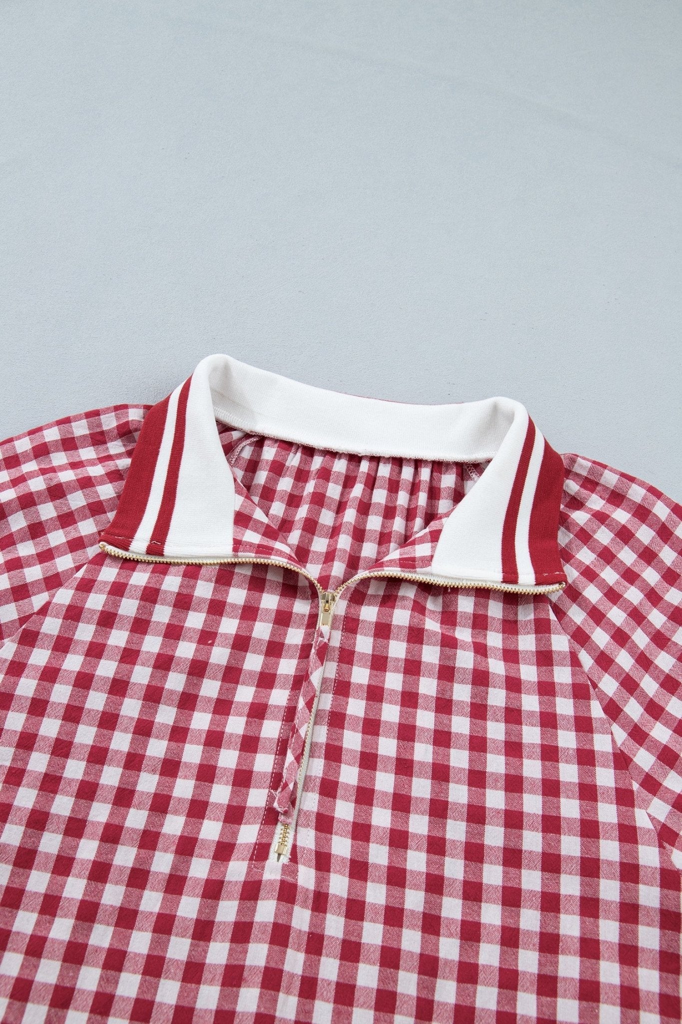 Journi Patchwork Half Zip Blouse - Hello Beautiful BoutiqueBlouses & ShirtsThreaded Pear