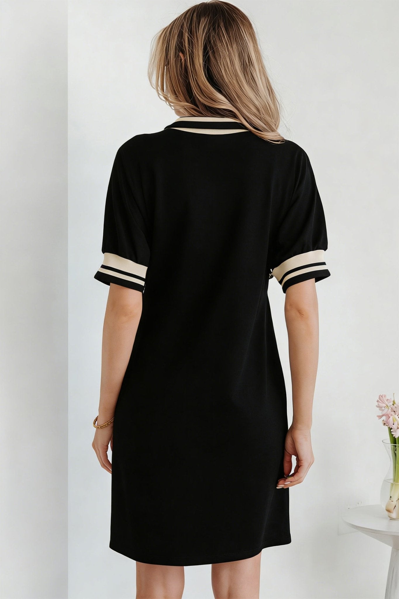 Jovie Trim Preppy Polo Tee - Hello Beautiful BoutiqueT Shirt DressesThreaded Pear