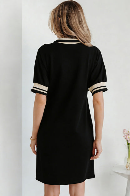 Jovie Trim Preppy Polo Tee - Hello Beautiful BoutiqueT Shirt DressesThreaded Pear