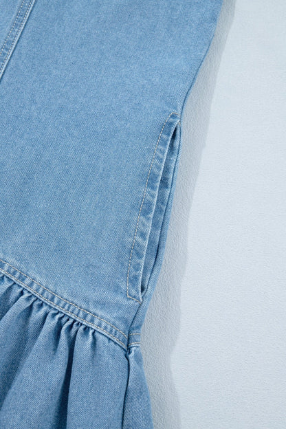 Joy Ruffle Hem Patchwork Dress - Hello Beautiful BoutiqueMini DressesThreaded Pear