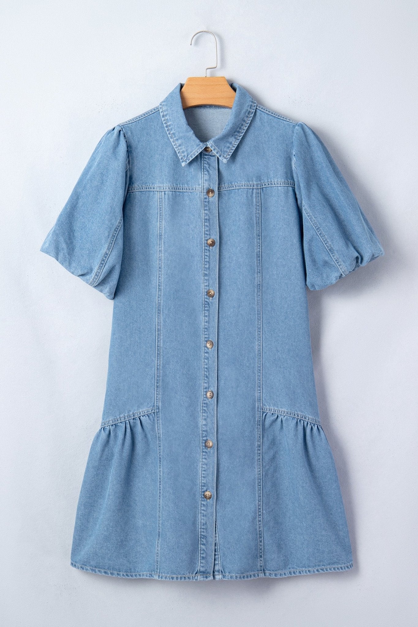 Joy Ruffle Hem Patchwork Dress - Hello Beautiful BoutiqueMini DressesThreaded Pear